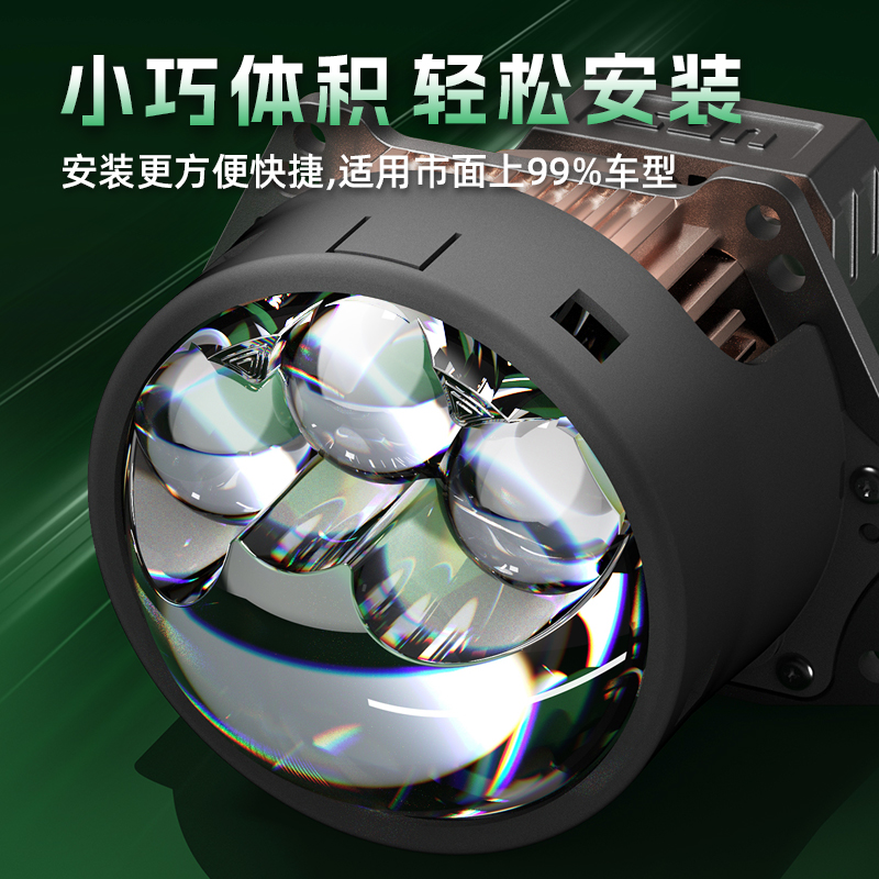 三直射LED透镜